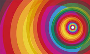 Spiral Rainbow Vector Background